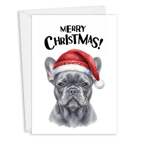 French bulldog grey christmas - bulldog,