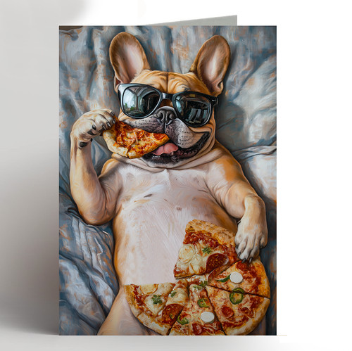 French bulldog birthday - birthday, card