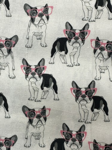 French bulldogs fabric - bulldogs,