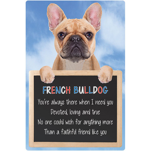 French bulldog dog sign - french,
