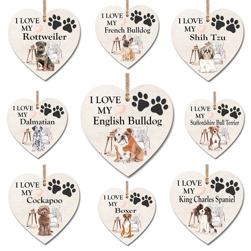 Wooden heart plaque wall - heart, sign