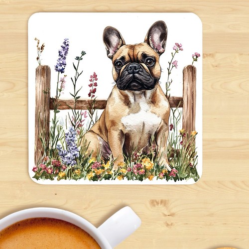 French bulldog dog - french, coaster