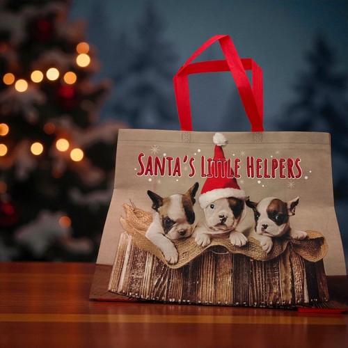 Santas little helpers tote bag - helpers,