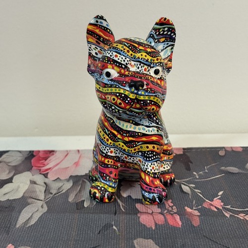 Colourful french bulldog - colourful,