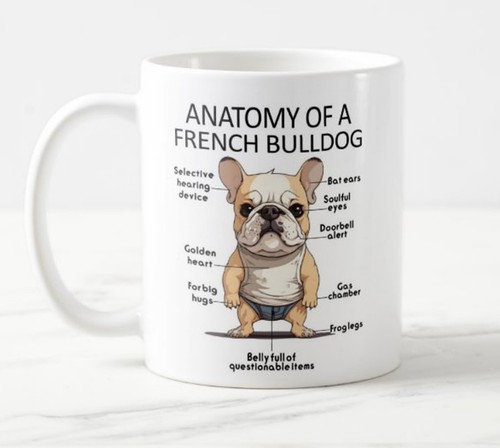 Anatomy french bulldog - a,