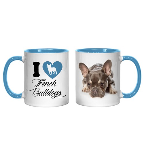 French bulldog mug - french,