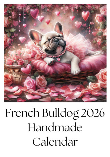 French bulldog calendar 2026 - french,