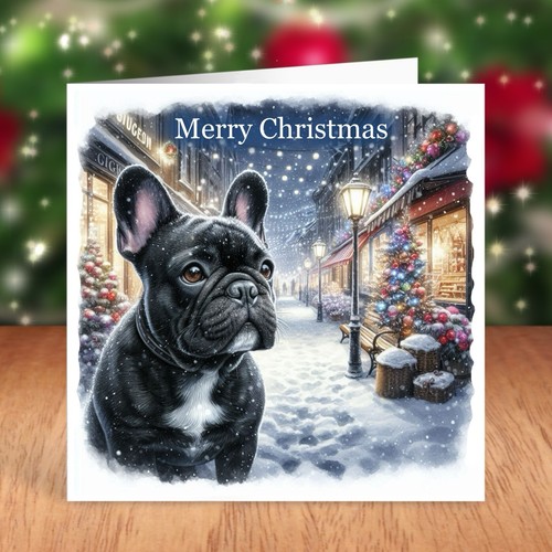 French bulldog dog christmas - french,