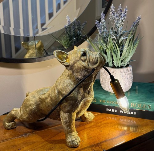 French bulldog table - table, desk