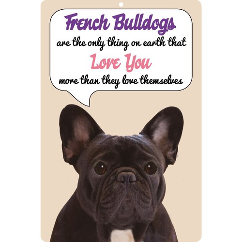 Black french bulldog dog - french, sign