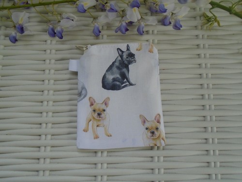 French bulldogs coin purse - french,