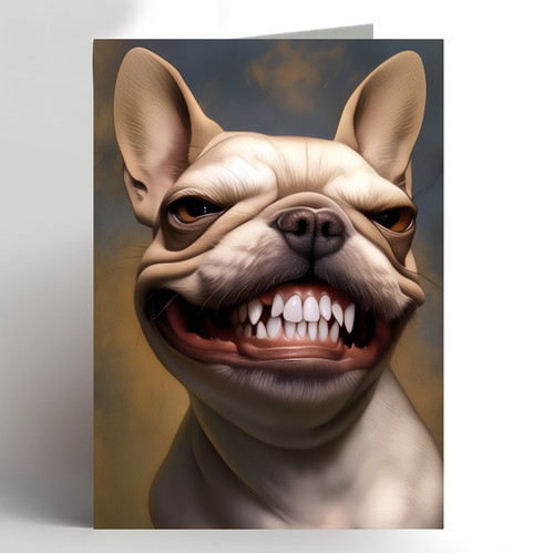French bulldog birthday card - bulldog,