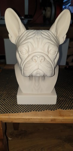 Printed french bulldog bust - 3d,