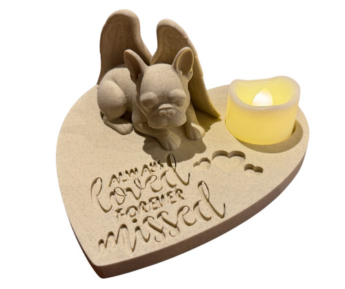 Angel french bulldog memorial - french,