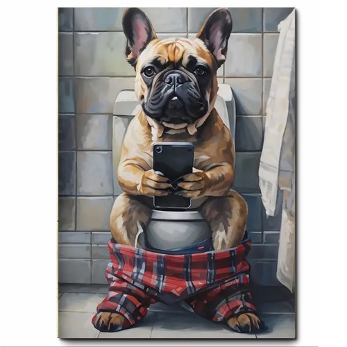 French bulldog toilet funny - on,