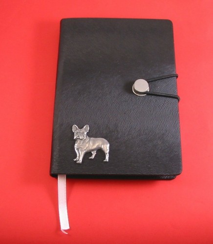 French bulldog motif black - french,