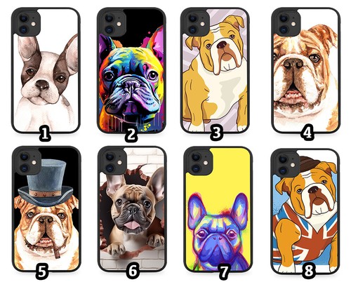 Bulldog rubber phone case - bulldog,