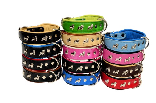 Real leather dog collars - leather,