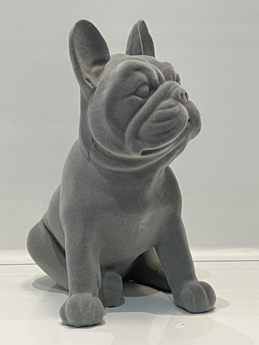 Grey velveteen sitting blue - velveteen,