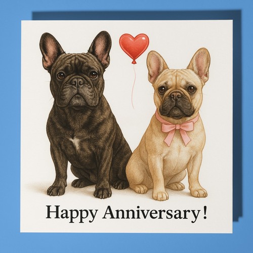 French bulldogs anniversary - french,