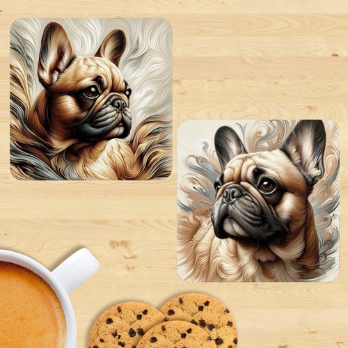 French bulldog coasters - coasters,, dog