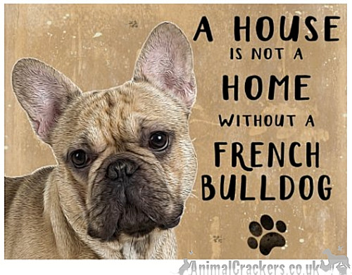 French bulldog metal - bulldog, sign
