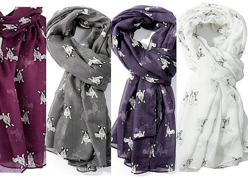 French bulldog scarf ladies - bulldog,