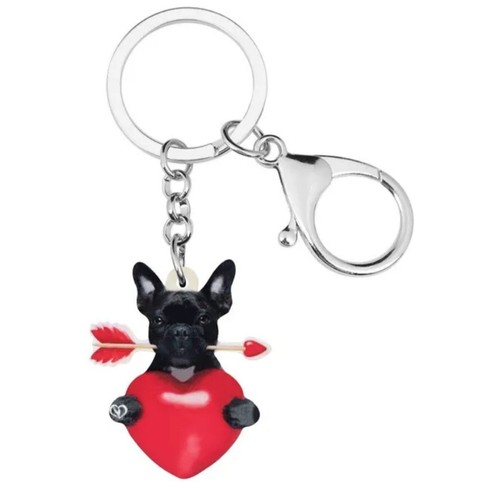 French bulldog keyring acrylic - bulldog,