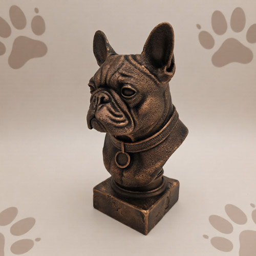 French bulldog bust 3d - french, bust,