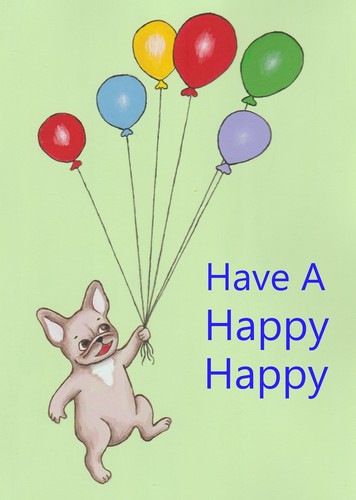 French bulldog and balloons - bulldog,